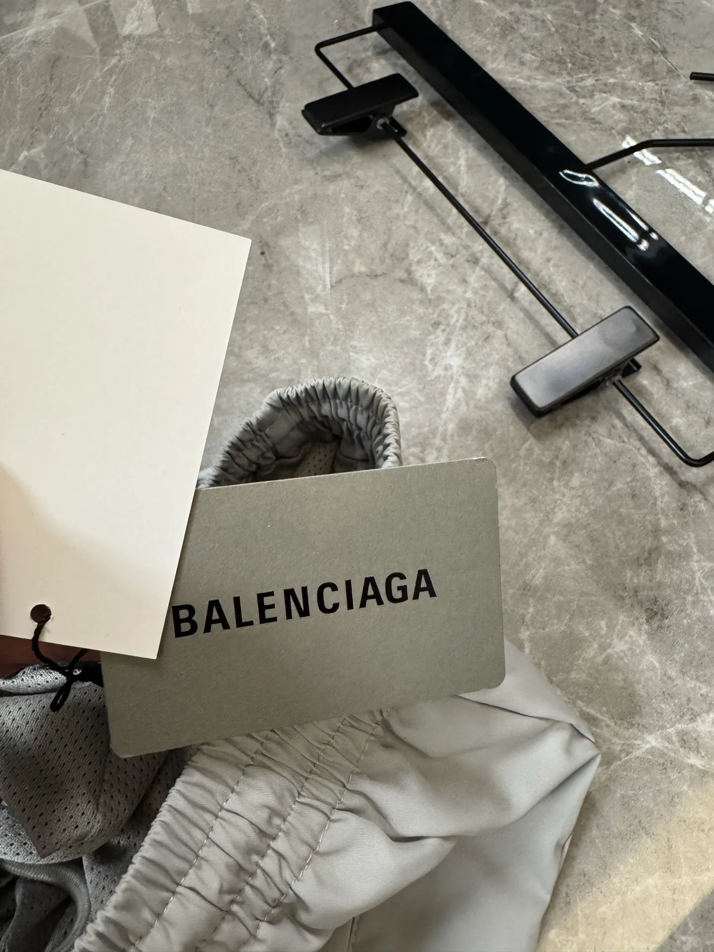 [Premium replica] Balenciaga/Balenciaga 26SSS 3B embroidered football sports mesh assault trousers Color: Gray Size: s/m/l/xl/